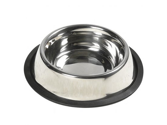 Фото - Flamingo (Фламинго) DISH STEEL RIM Миска для собак с резиновым ободком, нержавейка миски, поилки, фонтаны Flamingo (Фламинго) DISH STEEL RIM Миска для собак с резиновым ободком, нержавейка