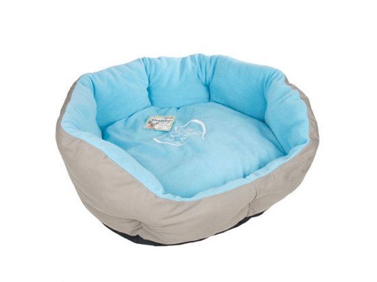 Фото - лежаки, матраси, килимки та будиночки Flamingo (Фламінго) SHABBY CHIC DOG BED (ШЕБІ ШИК ЛЕЖАК) лежанка для собак, сіро-блакитний