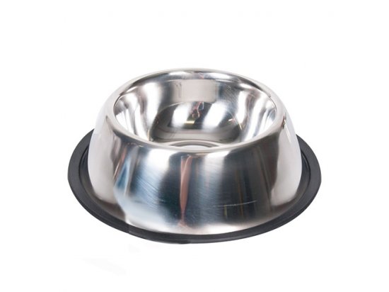 Фото 5 -  миски, поилки, фонтаны Flamingo RUBBER RIM миска для собак, нержавеющая сталь