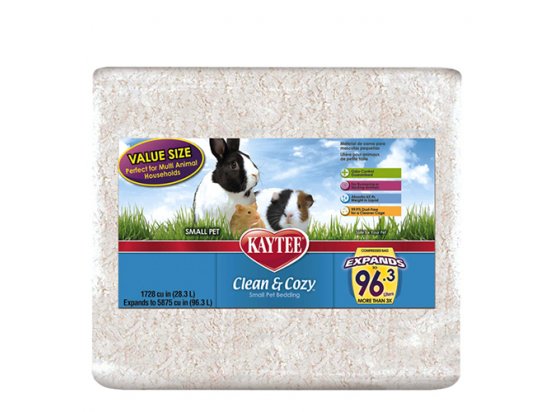 Фото 2 -  наполнители и подстилки Kaytee (Кейти) CLEAN&COZY WHITE (КЛИН КОЗИ БЕЛЫЙ) подстилка для грызунов, целлюлоза