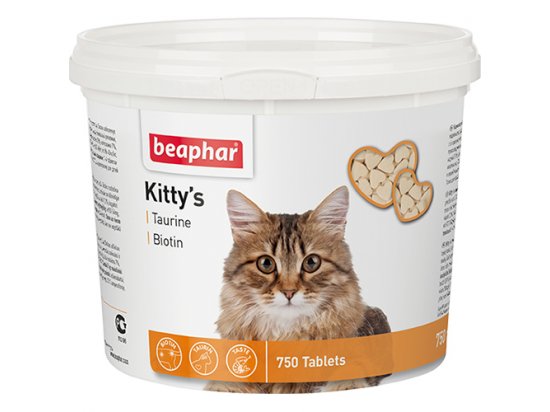 Фото - ласощі Beaphar Kittys+Taurin-Biotin Вітамінні ласощі для котів