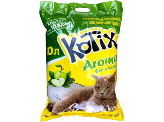 Фото - Kotix Силикагелевый наполнитель для кошачьего туалета, с ароматом яблока наполнители Kotix Силикагелевый наполнитель для кошачьего туалета, с ароматом яблока