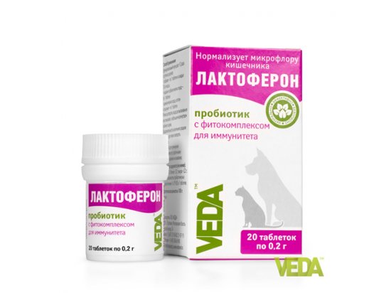 Фото - Veda Лактоферон - пробиотики для животных пробіотики Veda Лактоферон - пробиотики для животных