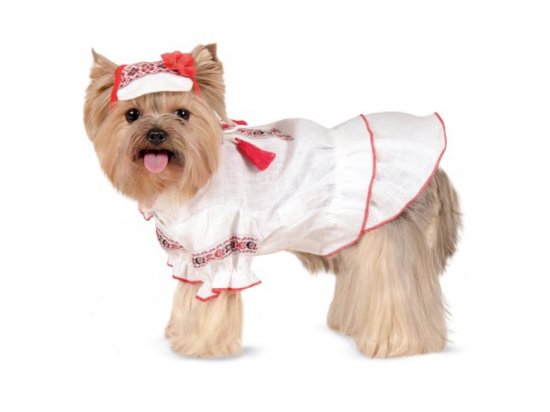 Фото - Pet Fashion Сорочка-вишиванка для собак жіноча МАРІЙКА одяг Pet Fashion Сорочка-вишиванка для собак жіноча МАРІЙКА