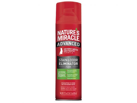Фото - Natures Miracle ADVANCED FORMULA видалення плям та запахів  кішок з посиленою формулою, аерозоль-піна видалення запахів, плям та шерсті Natures Miracle ADVANCED FORMULA видалення плям та запахів  кішок з посиленою формулою, аерозоль-піна