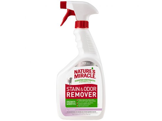 Фото - Natures Miracle DOG STAIN & ODOR REMOVER LAVENDER уничтожитель пятен и запаха собак, ЛАВАНДА, 946 мл видалення запахів та плям Natures Miracle DOG STAIN & ODOR REMOVER LAVENDER уничтожитель пятен и запаха собак, ЛАВАНДА, 946 мл