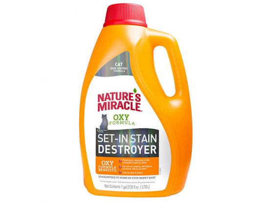 Фото 2 -  видалення запахів, плям та шерсті Natures Miracle (Нейчерлз Міракл) SET-IN STAIN DESTROYER знищувач плям та запаху для котів (цитрус) спрей для поверхонь