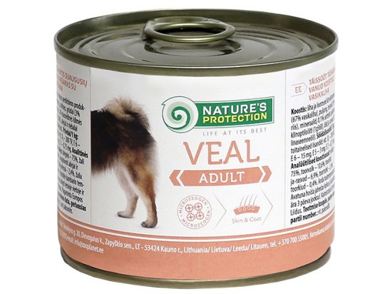 Фото - Natures Protection (Нейчез Протекшин) ADULT VEAL (ЭДАЛТ ТЕЛЯТИНА) консерва для собак влажный корм (консервы) Natures Protection (Нейчез Протекшин) ADULT VEAL (ЭДАЛТ ТЕЛЯТИНА) консерва для собак