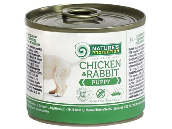 Фото - Natures Protection (Нейчез Протекшин) CHICKEN & RABBIT (ПАППИ КУРИЦА И КРОЛИК) консерва для щенков влажный корм (консервы) Natures Protection (Нейчез Протекшин) CHICKEN & RABBIT (ПАППИ КУРИЦА И КРОЛИК) консерва для щенков