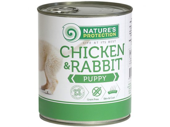 Фото 2 -  влажный корм (консервы) Natures Protection (Нейчез Протекшин) CHICKEN & RABBIT (ПАППИ КУРИЦА И КРОЛИК) консерва для щенков
