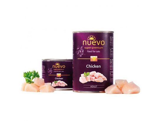 Фото - Nuevo ADULT CHICKEN беззернові консерви для дорослих кішок (курка) вологий корм (консерви) Nuevo ADULT CHICKEN беззернові консерви для дорослих кішок (курка)