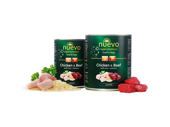 Фото - Nuevo JUNIOR CHICKEN & BEEF консервы для щенков (курица и говядина) влажный корм (консервы) Nuevo JUNIOR CHICKEN & BEEF консервы для щенков (курица и говядина)