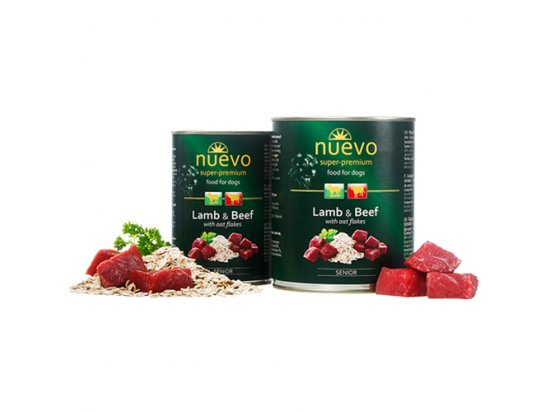 Фото - Nuevo SENIOR LAMB & BEEF консервы для пожилых собак (ягненок и говядина) влажный корм (консервы) Nuevo SENIOR LAMB & BEEF консервы для пожилых собак (ягненок и говядина)