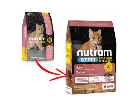 Фото - сухий корм Nutram S1 Sound Balanced Wellness KITTEN (КІТТЕН) холістик корм для кошенят з куркою та лососем