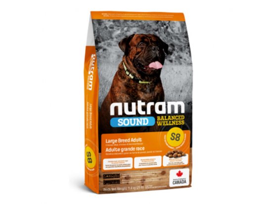 Фото - сухий корм Nutram S8 Sound Balanced Wellness LARGE BREED ADULT DOG (ЛАРДЖ ДОГ) холістик корм для собак великих порід