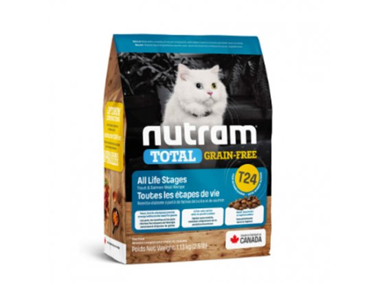 Фото - сухий корм Nutram T24 Total Grain-Free SALMON & TROUT (ЛОСОСЬ І ФОРЕЛЬ) беззерновий корм для котів