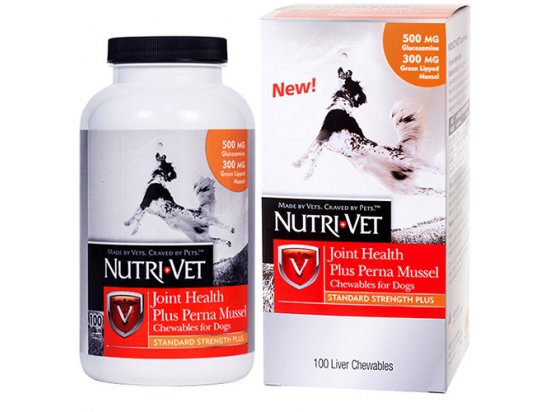 Фото - Nutri-Vet JOINT HEALTH PLUS PERNA MUSSEL жевательные таблетки с глюкозамином, мидиями, МСМ для собак хондропротекторы Nutri-Vet JOINT HEALTH PLUS PERNA MUSSEL жевательные таблетки с глюкозамином, мидиями, МСМ для собак