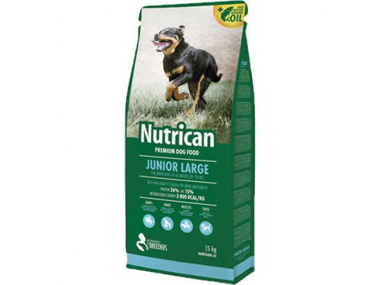 Фото - сухий корм Nutrican JUNIOR LARGE корм для цуценят великих порід