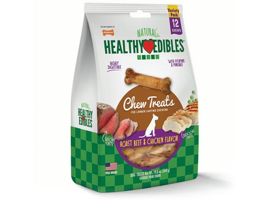 Фото - Nylabone HEALTHY EDIBLES CHICKEN & BEEF жевательное лакомство для собак ГОВЯДИНА и КУРИЦА лакомства Nylabone HEALTHY EDIBLES CHICKEN & BEEF жевательное лакомство для собак ГОВЯДИНА и КУРИЦА