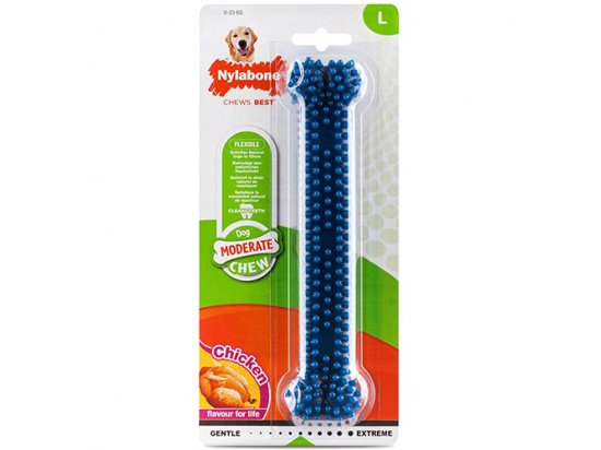 Фото - Nylabone MODERATE CHEW DENTAL BONE жевательная игрушка для собак КОСТЬ, вкус курицы игрушки Nylabone MODERATE CHEW DENTAL BONE жевательная игрушка для собак КОСТЬ, вкус курицы