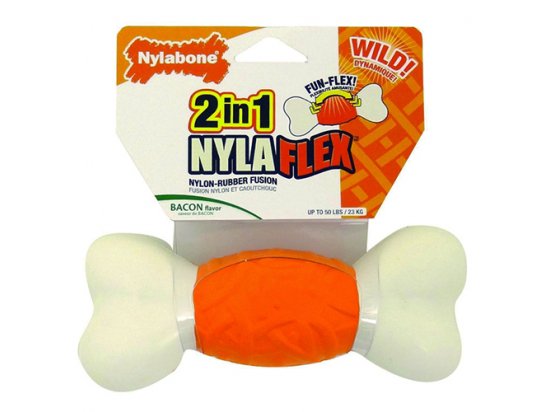 Фото - Nylabone NILAFLEX BONE (НИЛАФЛЕКС КОСТЬ) игрушка для собак, вкус бекона игрушки Nylabone NILAFLEX BONE (НИЛАФЛЕКС КОСТЬ) игрушка для собак, вкус бекона
