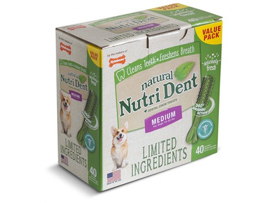 Фото 2 -  ласощі Nylabone NUTRI DENT NATURAL жувальні ласощі для чищення зубів для собак з люцерною 1 уп