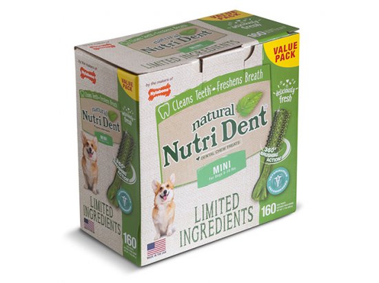 Фото - Nylabone NUTRI DENT NATURAL жувальні ласощі для чищення зубів для собак з люцерною 1 уп ласощі Nylabone NUTRI DENT NATURAL жувальні ласощі для чищення зубів для собак з люцерною 1 уп