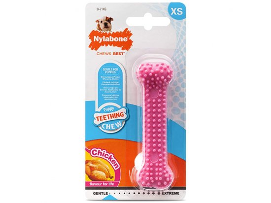 Фото - Nylabone PUPPY CHEW DENTAL BONE жевательная игрушка КОСТЬ для щенков, вкус курицы игрушки Nylabone PUPPY CHEW DENTAL BONE жевательная игрушка КОСТЬ для щенков, вкус курицы