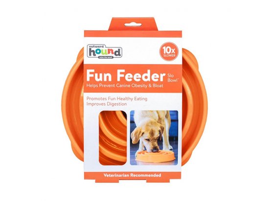 Фото 2 -  миски, напувалки, фонтани Outward Hound FUN FEEDER SLO - BOWL миска - лабіринт для повільної їжі для собак
