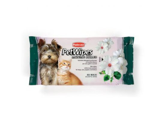 Фото - Padovan (Падован) PET WIPES MUSCHIO BIANCO (БЕЛЫЙ МУСКУС) салфетки для собак и кошек, 40 шт повседневная косметика Padovan (Падован) PET WIPES MUSCHIO BIANCO (БЕЛЫЙ МУСКУС) салфетки для собак и кошек, 40 шт