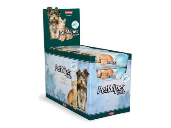 Фото 2 -  повсякденна косметика Padovan (Падован) PET WIPES TALC (ТАЛЬК) серветки для собак та кішок, 40 шт