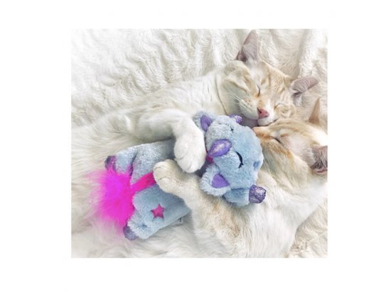Фото 3 -  іграшки Petstages CUDDLE PAL UNICORN іграшка - подушка для котів ЄДИНОРІГ