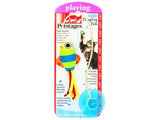 Фото 3 -  игрушки Petstages (Петстейджес) Dangling Fish рыбка на присоске - игрушка для кошек