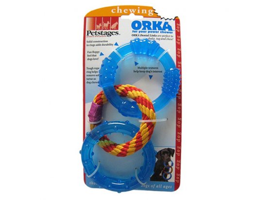 Фото 2 -  іграшки Petstages (Петстейджес) Dental Links Іграшка для собак Кільця для зубів