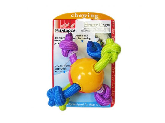 Фото 2 -  іграшки PETSTAGES Hearty Chew - М'ячик з канатами - іграшка для собак