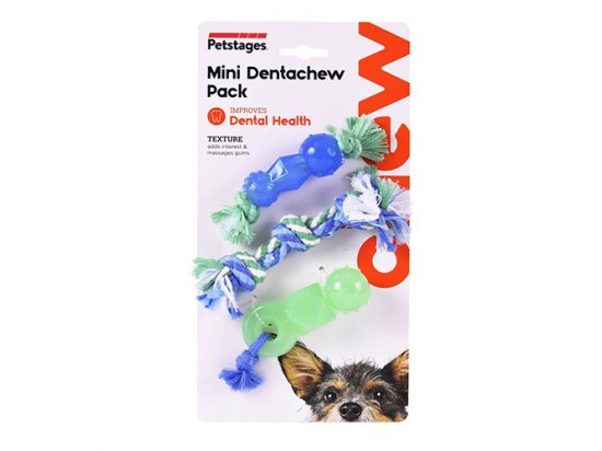 Фото 2 -  игрушки Petstages MINI DENTACHEW PACK набор мини-игрушек для собак