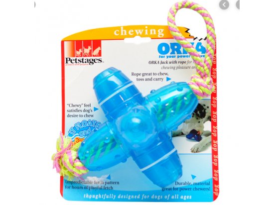 Фото 3 -  іграшки PETSTAGES Orka Jack with rope - Орка Джек велика з канатиком - іграшка для собак