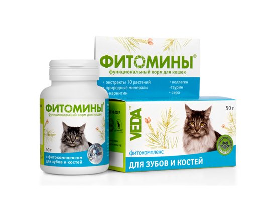 Фото - Veda Фитомины - Для зубов и костей для кошек пищевые добавки Veda Фитомины - Для зубов и костей для кошек