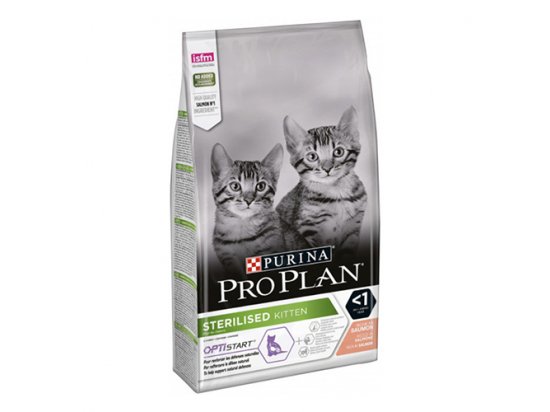 Фото - сухой корм Purina Pro Plan (Пурина Про План) Kitten Sterilised Salmon сухой корм для стерилизованных котят ЛОСОСЬ