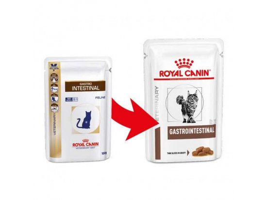 Фото - ветеринарные корма Royal Canin GASTRO INTESTINAL лечебные консервы для кошек при нарушениях пищеварения