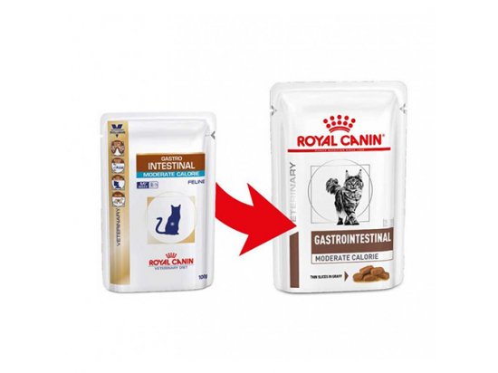 Фото - ветеринарні корми Royal Canin GASTRO INTESTINAL MODERATE CALORIE лікувальні консерви для котів