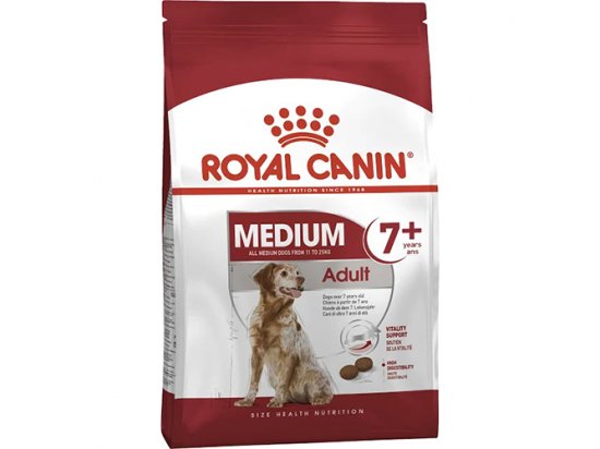 Фото - сухой корм Royal Canin MEDIUM ADULT 7+ (СОБАКИ СРЕДНИХ ПОРОД ЭДАЛТ 7+) корм для собак от 7 лет