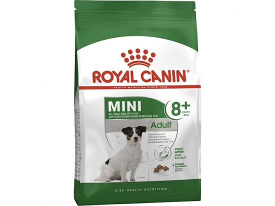 Фото - сухой корм Royal Canin MINI ADULT 8+ (СОБАКИ МЕЛКИХ ПОРОД ЭДАЛТ 8+) корм для собак от 8 лет