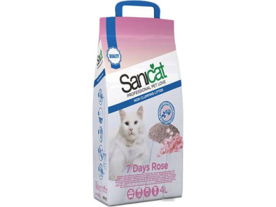 Фото - Sanicat (Саникет) 7DAYS ROSE (ДИКАЯ РОЗА) наполнитель для кошачьего туалета, 4 л наповнювачі Sanicat (Саникет) 7DAYS ROSE (ДИКАЯ РОЗА) наполнитель для кошачьего туалета, 4 л