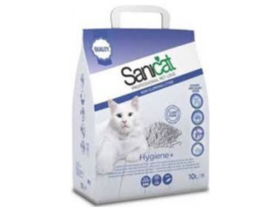 Фото - Sanicat (Саникет) Hygiene Plus - впитывающий наполнитель для кошачьего туалета без запаха, 10 л наповнювачі Sanicat (Саникет) Hygiene Plus - впитывающий наполнитель для кошачьего туалета без запаха, 10 л