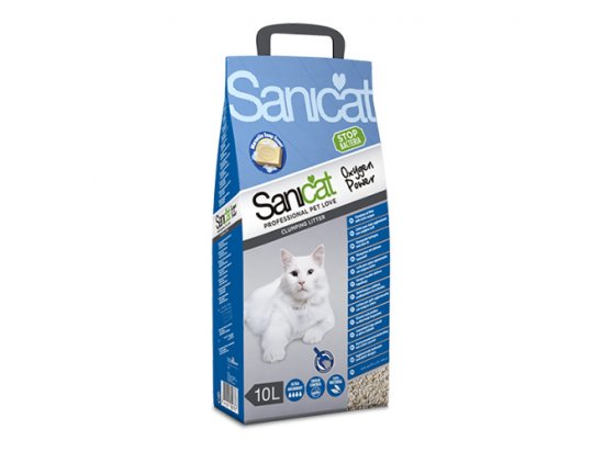 Фото - Sanicat OXYGEN POWER CLUMPING комкующийся наполнитель для кошек, активный кислород, 10 л наповнювачі Sanicat OXYGEN POWER CLUMPING комкующийся наполнитель для кошек, активный кислород, 10 л