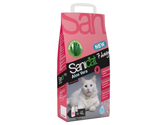 Фото - Sanicat (Саникет) Professional Aloe Vera 7 Days - впитывающий наполнитель для кошачьего туалета с ароматом алоэ, 4 л наповнювачі Sanicat (Саникет) Professional Aloe Vera 7 Days - впитывающий наполнитель для кошачьего туалета с ароматом алоэ, 4 л