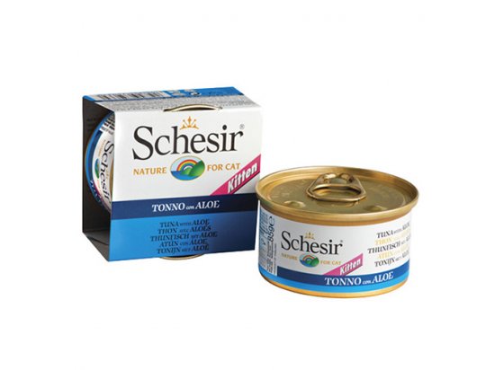 Фото - Schesir (Шезір) ТУНЕЦЬ З АЛОЕ І РИСОМ консерви для кошенят вологий корм (консерви) Schesir (Шезір) ТУНЕЦЬ З АЛОЕ І РИСОМ консерви для кошенят
