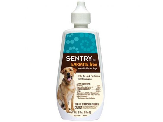 Фото 2 -  от блох и клещей SENTRY (Сентри) EARMITE FREE - Капли с алоэ против ушного клеща для собак