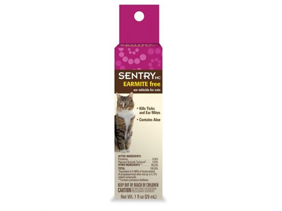 Фото - SENTRY (Сентрі) EARMITE FREE - краплі з алое проти вушного кліща для котів від бліх та кліщів SENTRY (Сентрі) EARMITE FREE - краплі з алое проти вушного кліща для котів